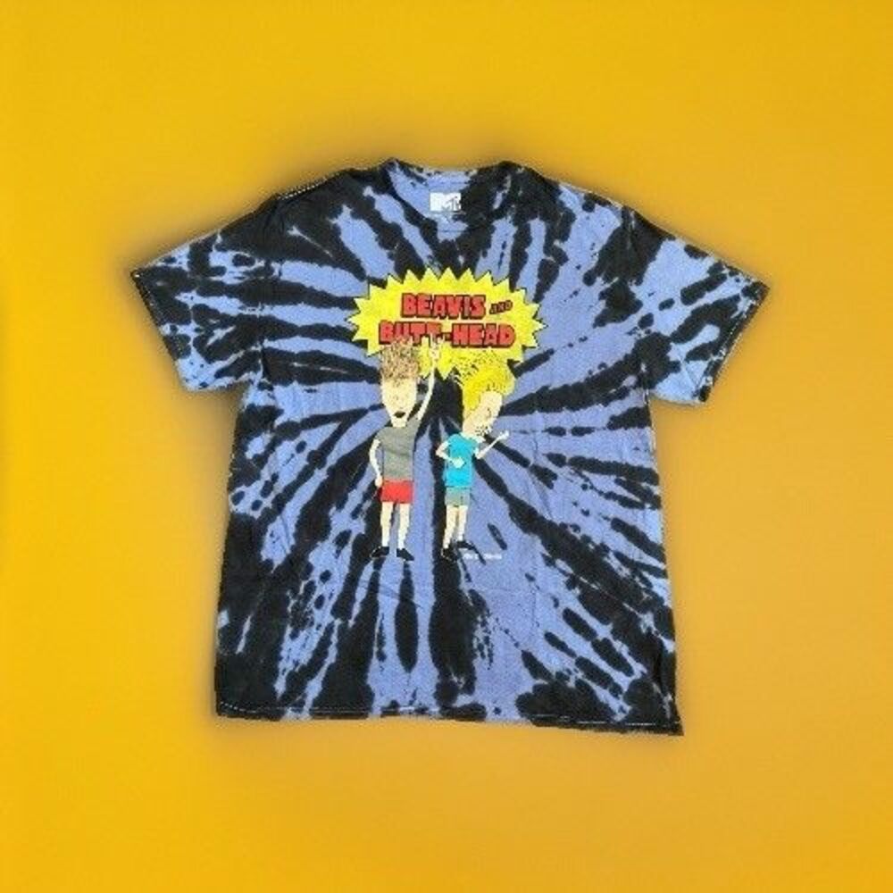 Hot topic x MTV Nostalgic Rock Beavis And Butt-Head Duo Tie-Dye T-Shirt XL